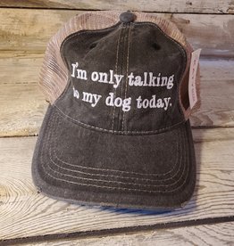 Katydid I'm Only Talking to My Dog Hat - Black