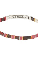 Scout Good Karma Miyuki Bracelet | Joy & Kindness - Mulberry/Silver