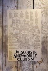 Mediaeval Mapmaker Wisconsin Snowmobile Clubs Hand Drawn Parchment Map