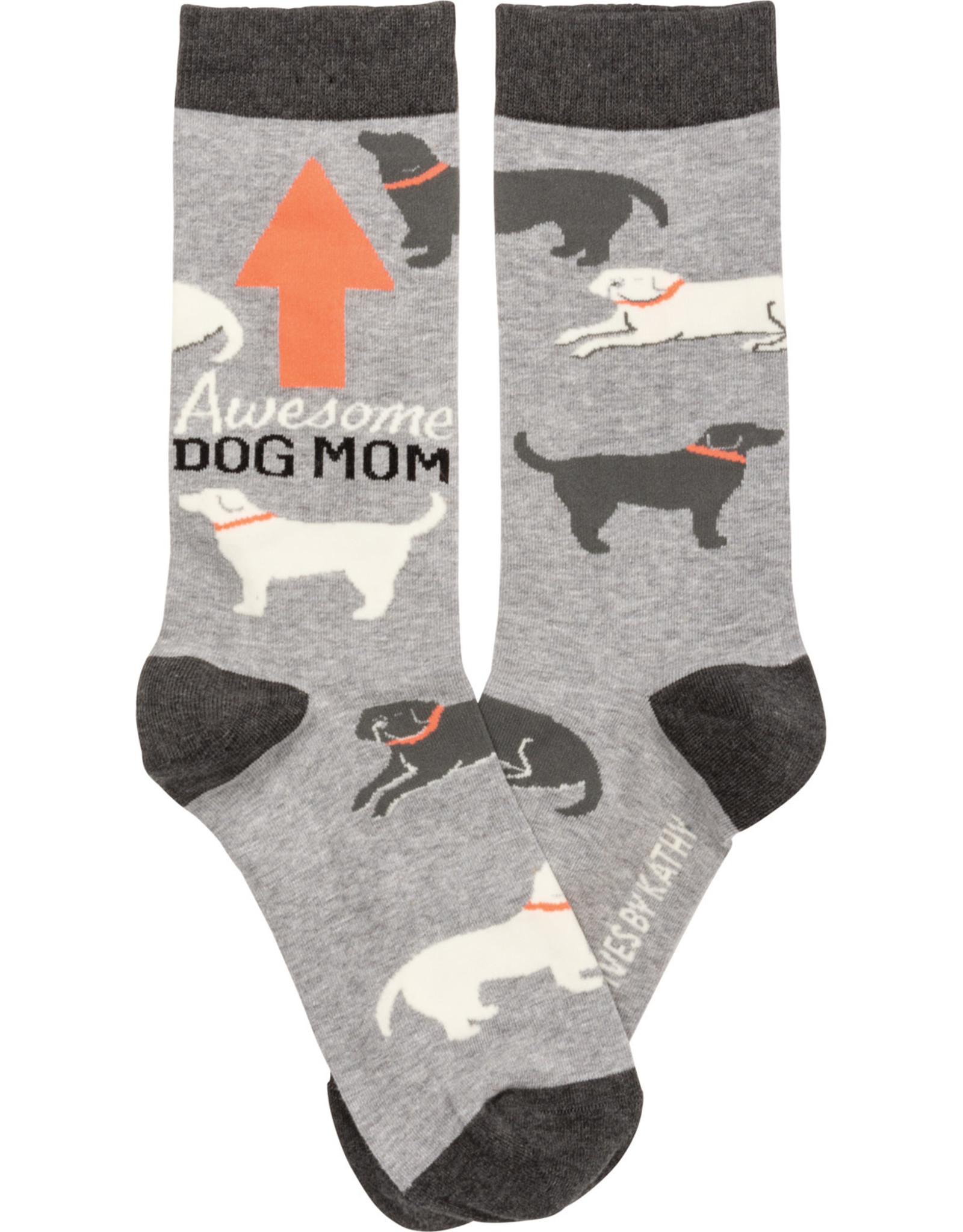 Primitives By Kathy Awesome Dog Mom Socks