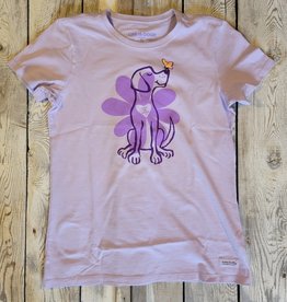 Life Is Good SALE Women's Spring Daisy Dog Crusher Tee