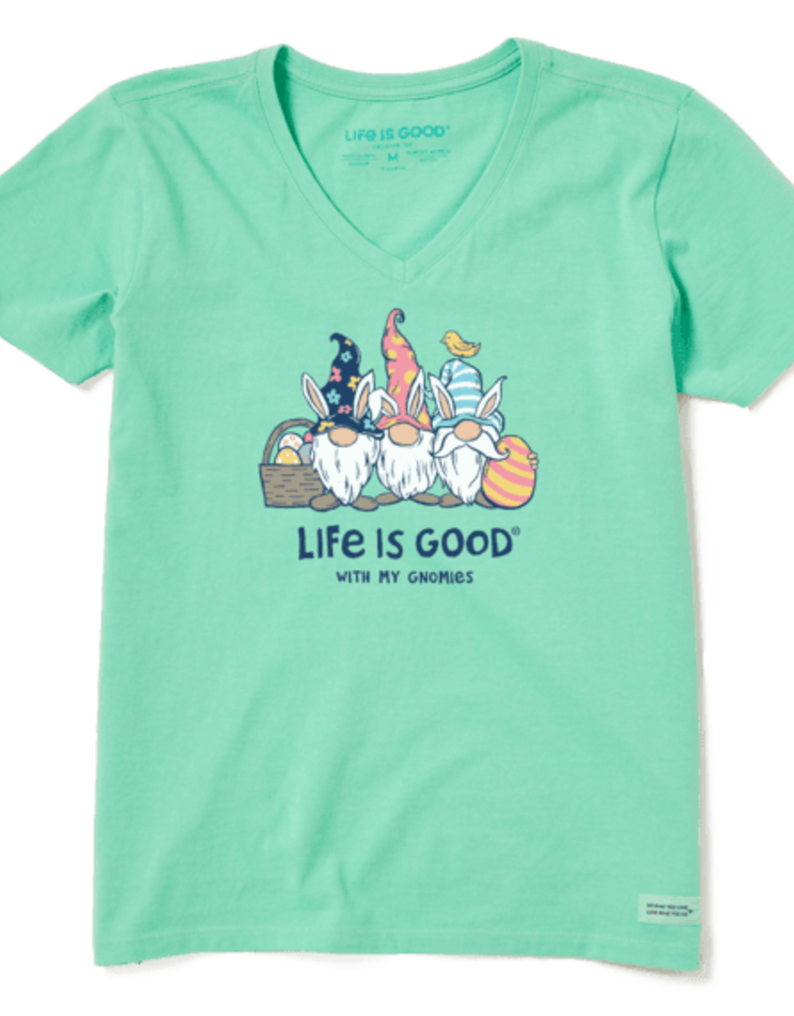 Life Is Good SALE Women's Easter Gnomies Crusher Vee