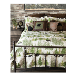 Carstens Pine Wilderness Quilt Bed Set - Queen