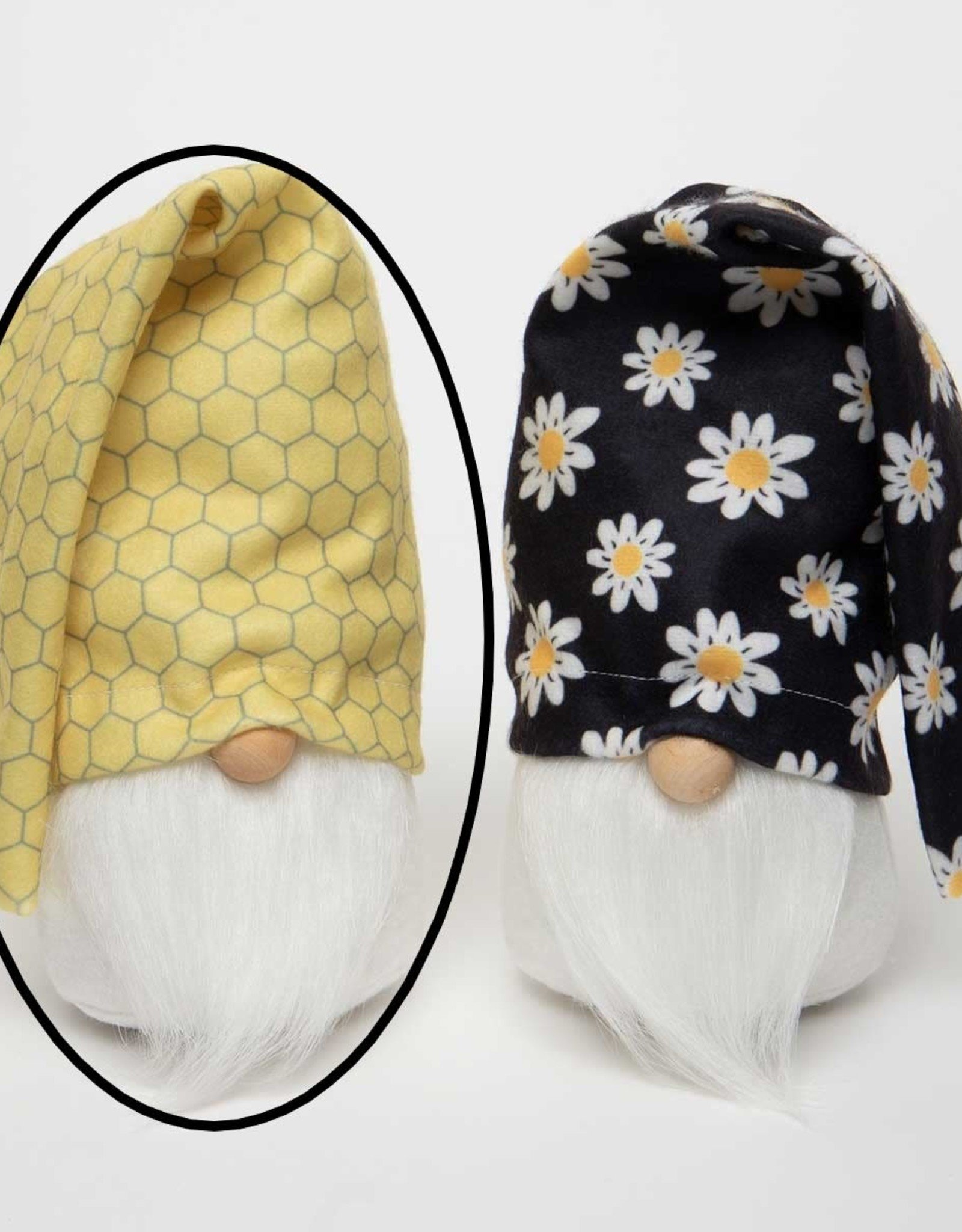 Meravic SALE 7" Daisy and Honecomb Gnome - Honeycomb Hat