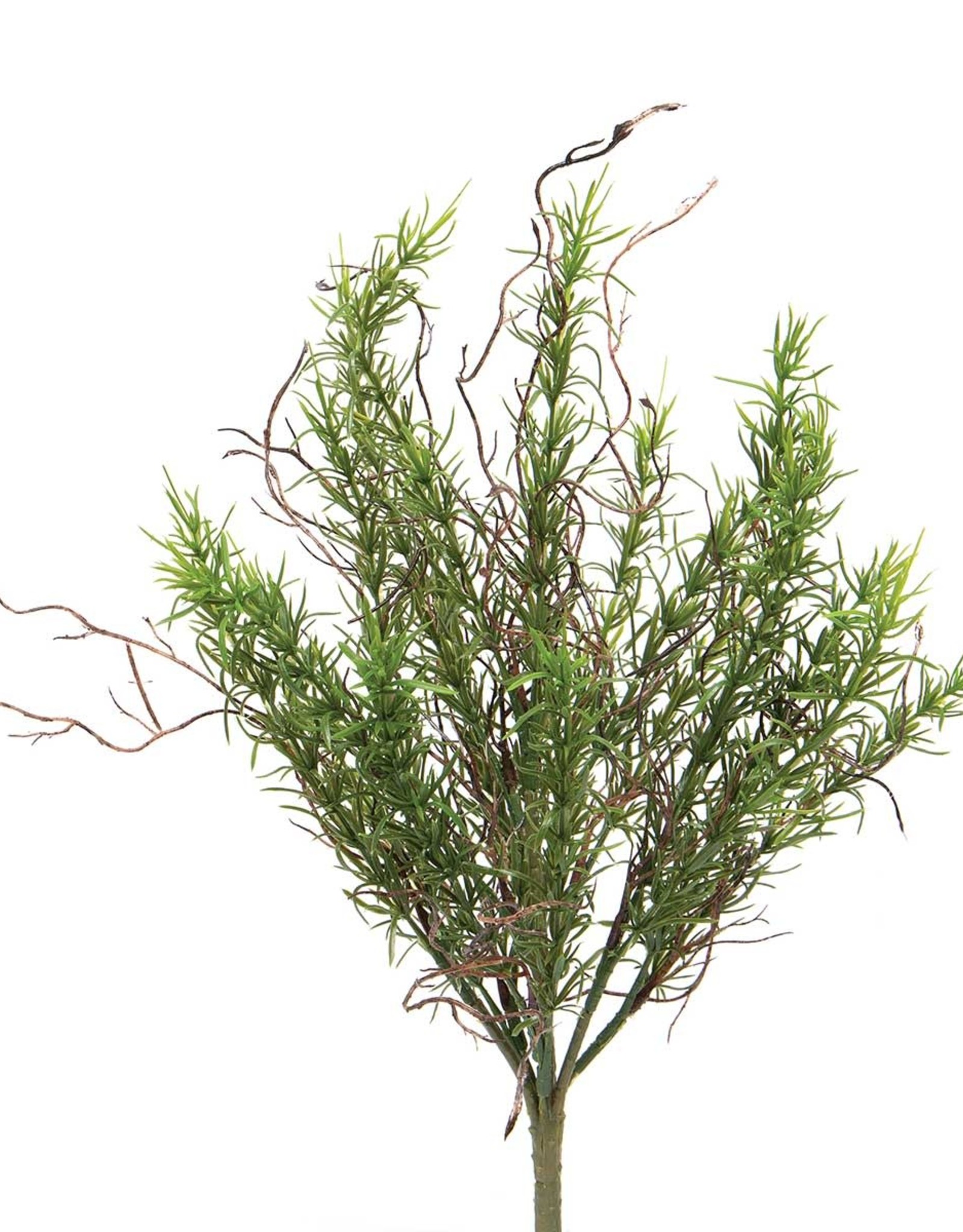 Meravic Spikey Grass Spray w/ Faux Twigs 18" - Dark Green