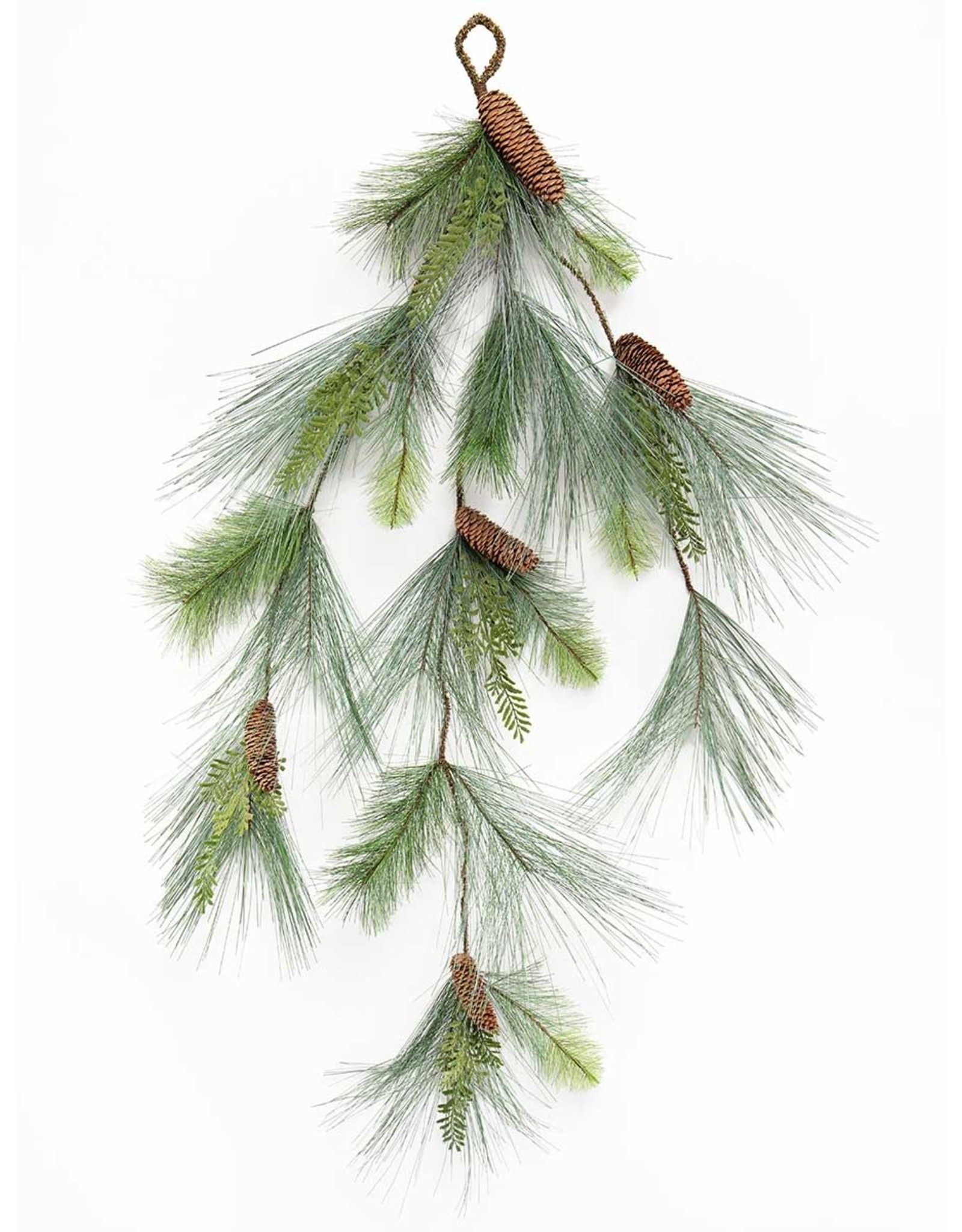 48 Long Needle Pine Cascade w/ Pinecones - Cabin Creations