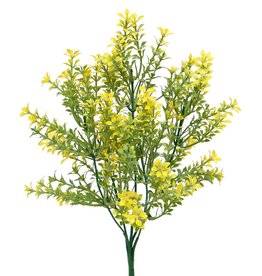 Meravic 13" Flowering Grass Bush - Yellow
