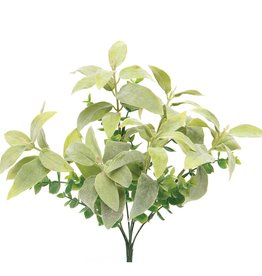 Meravic 14" Perennial Bush w/ Sage & Eucalyptus - Light Green