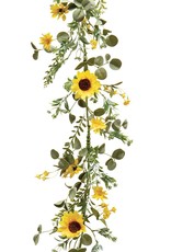 Meravic 5' Sunflower/Daisy/Eucalyptus Garland