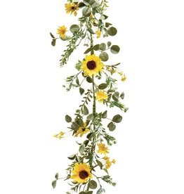 Meravic 5' Sunflower/Daisy/Eucalyptus Garland