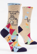 Blue Q You Crafty B**** Crew Sock