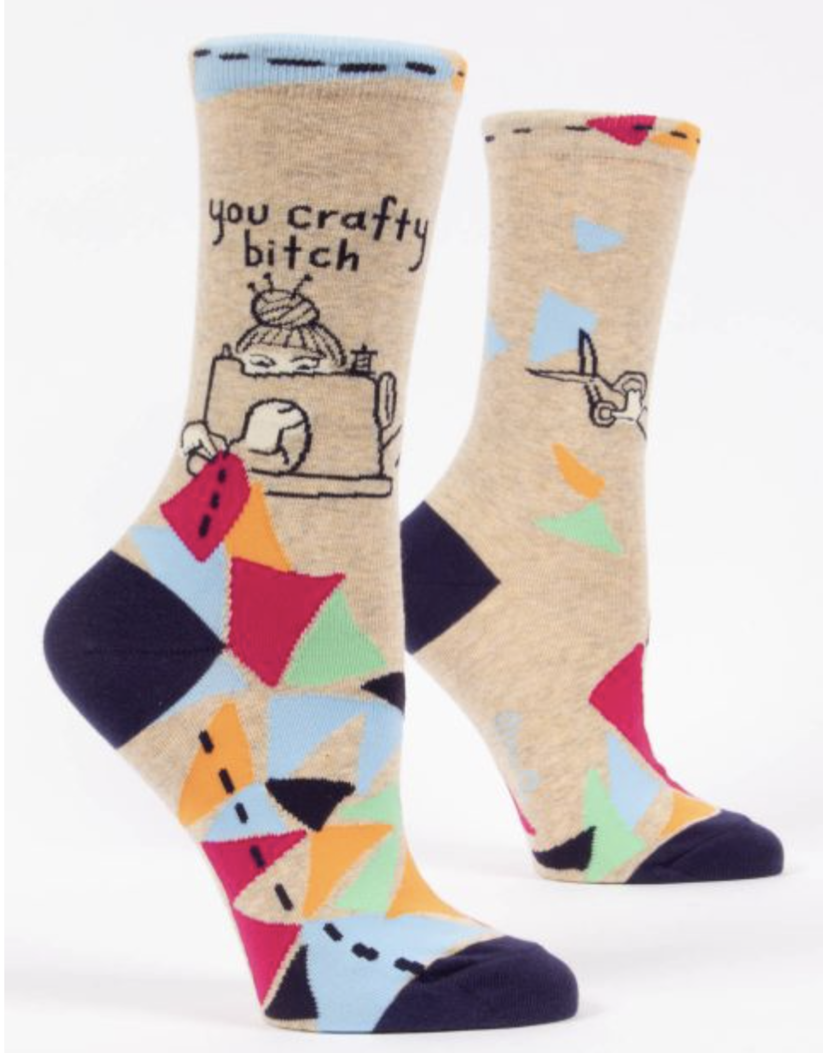 Blue Q You Crafty B**** Crew Sock