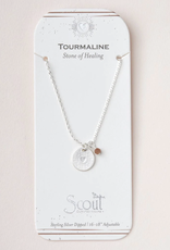 Scout Intention Charm Necklace - Tourmaline/Silver