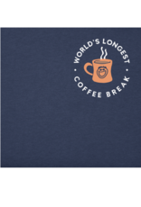Life Is Good Men's Worlds Longest Coffee Break Crusher Tee