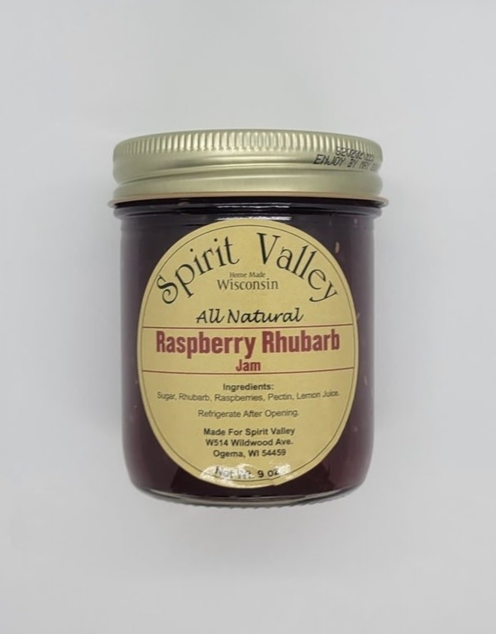 Spirit Valley Raspberry Rhubarb Jam