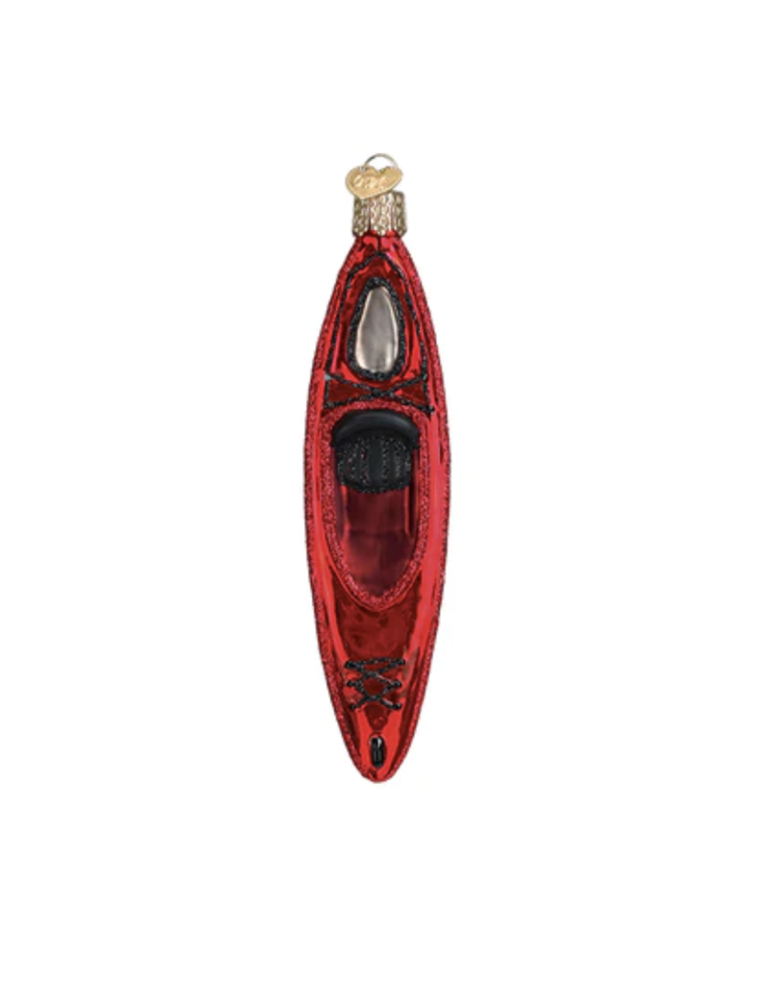 Old World Christmas SALE Red Kayak Ornament