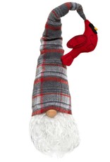 Meravic SALE 20" Cardinal Gnome with Plaid Hat