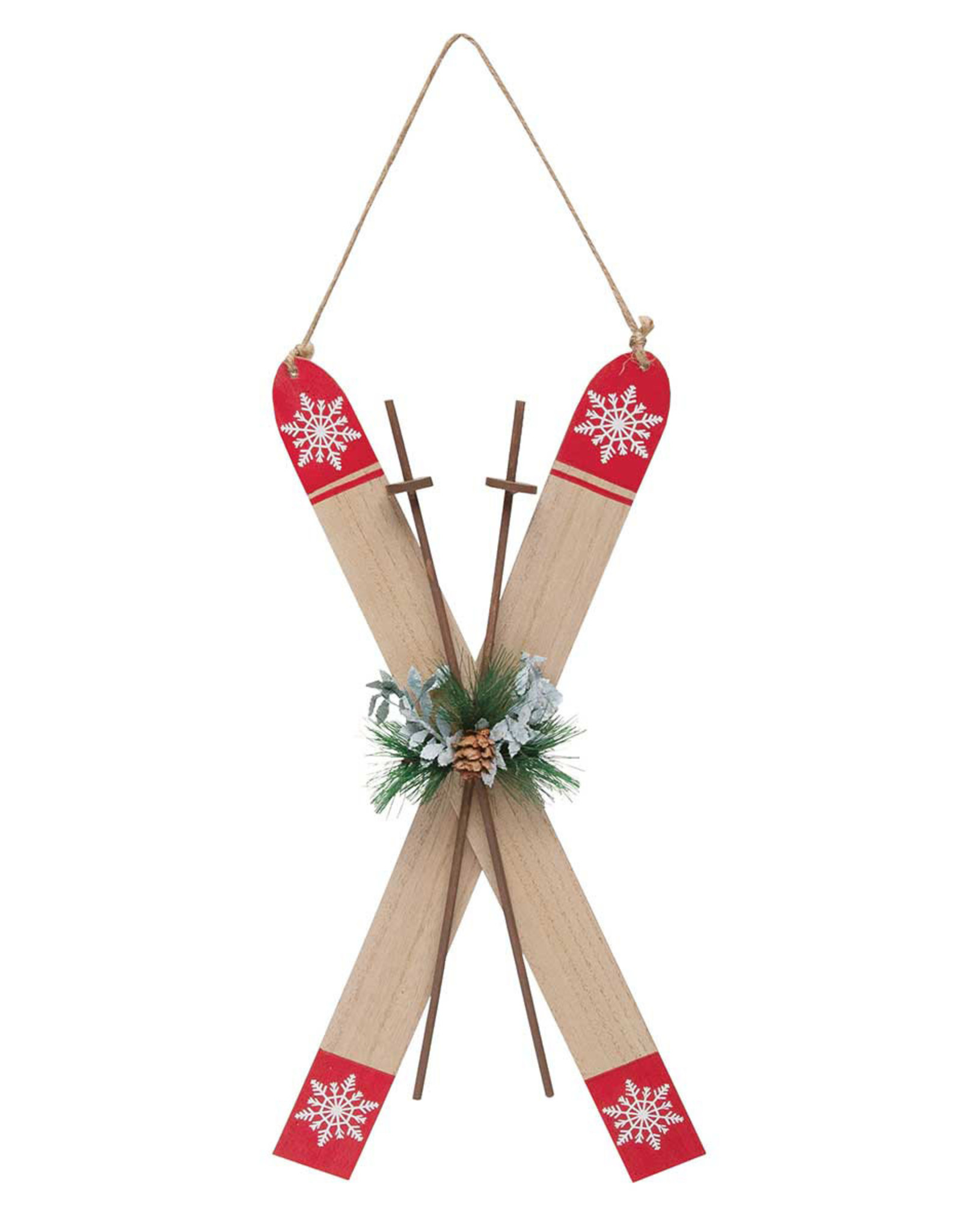Meravic SALE Danish Ski Red Wood Ornament