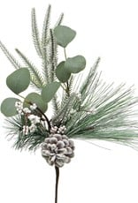 Meravic 21" Snowberry Pine Pik w/ Eucalyptus & Pinecones