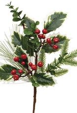 Meravic 13" Fresh Variegated HollyPik w/ Pine