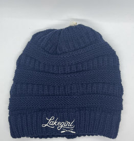 Lake Girl Knit Beanie Hat - Navy