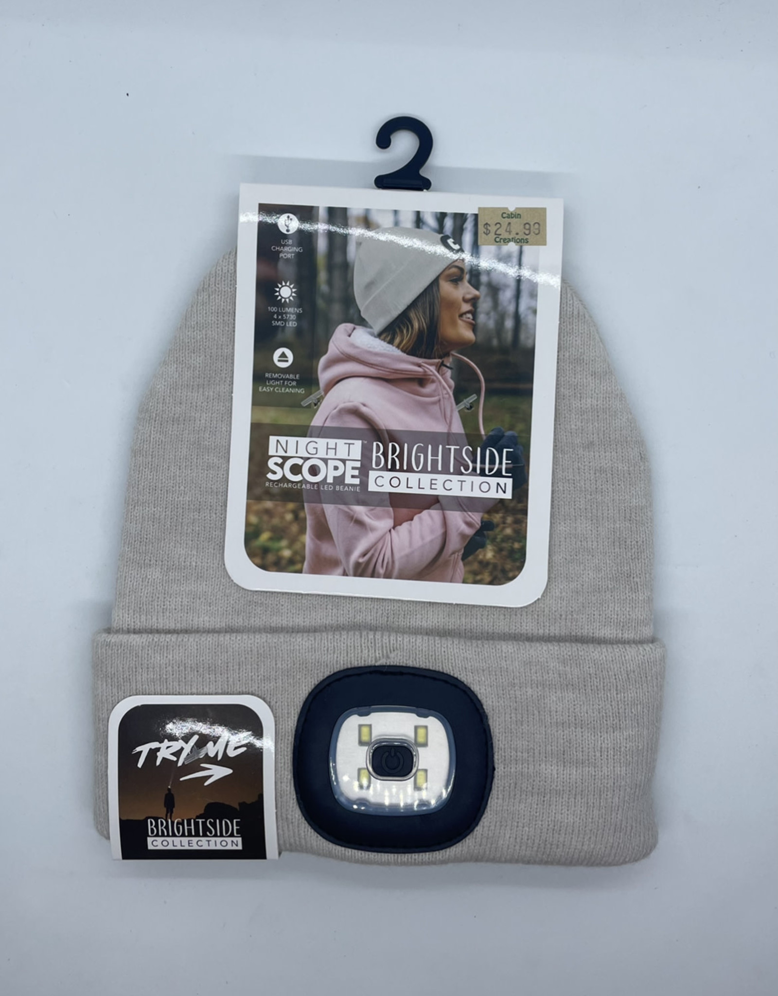 Night Scope SALE Night Scope Brightside Rechargeable LED Beanie - Oat