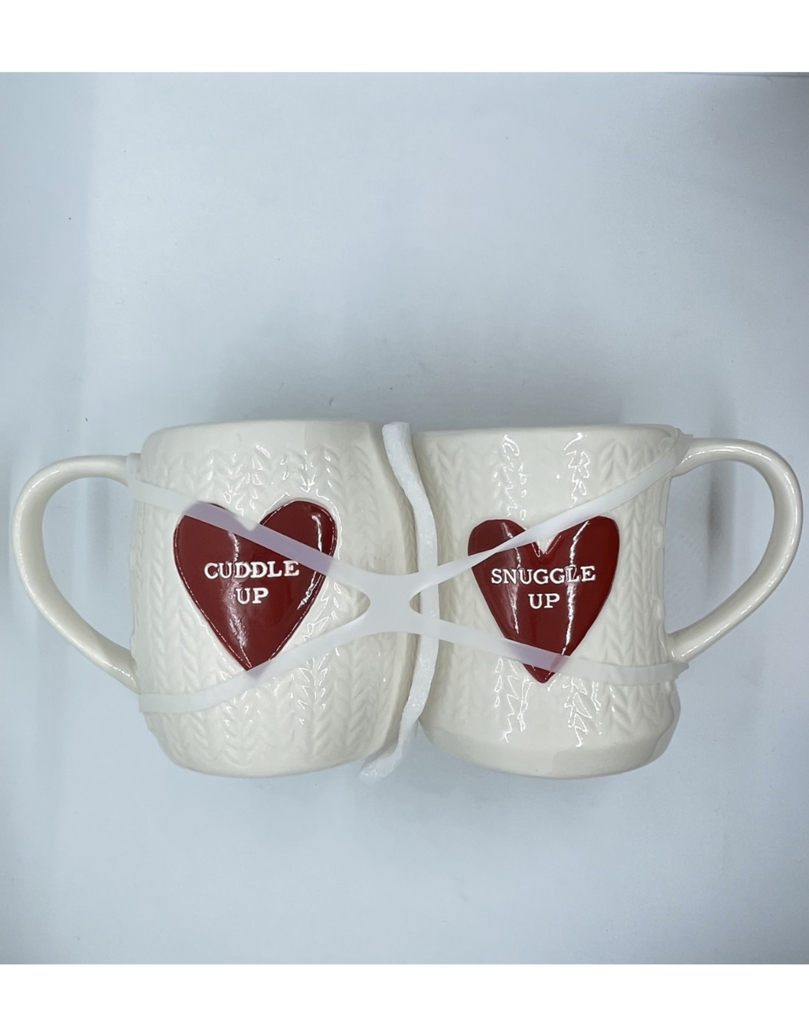 Demdaco SALE Sculpted Knit Cuddle Snuggle Mugs - Set of 2