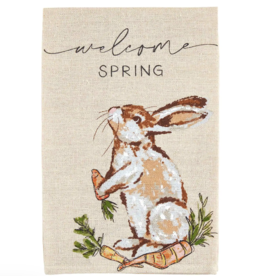 Mudpie SALE Painted Spring Towels - Welcome