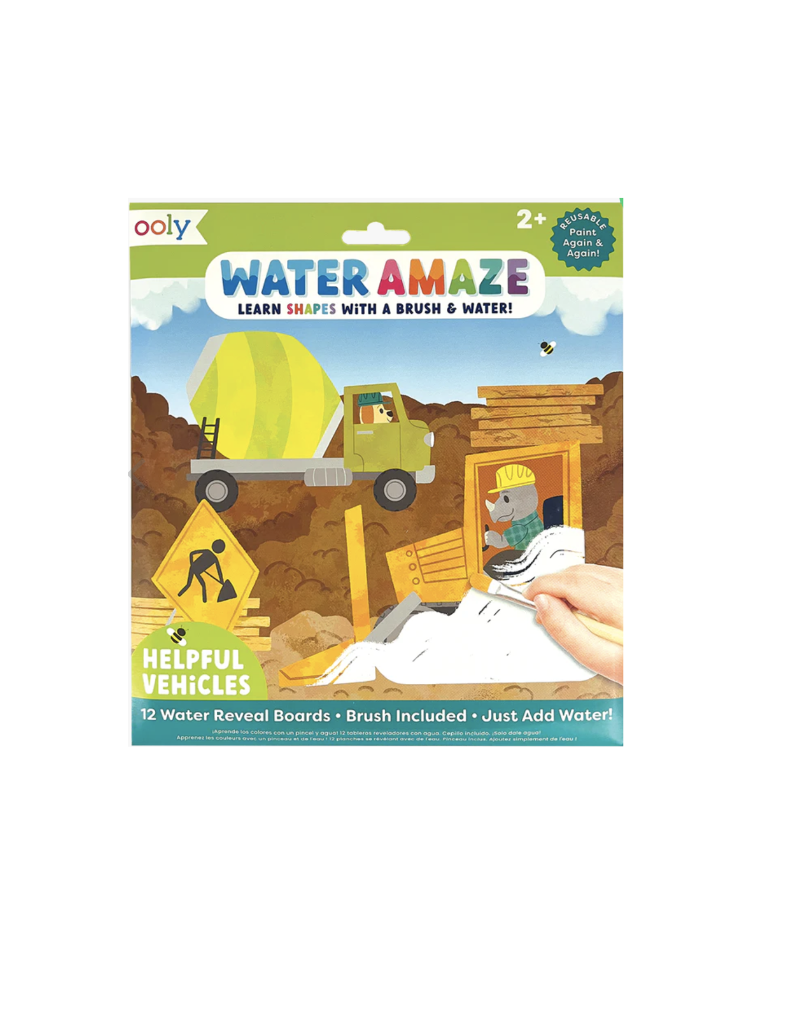 Ooly Water Amaze Water Reveal Board - Helpful Vehicles