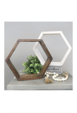 Sincere Surroundings SALE Honeycomb Wood Shelf - Rustic Whitewash
