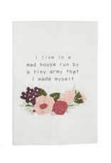 Mudpie Mad House Mom Floral Towel