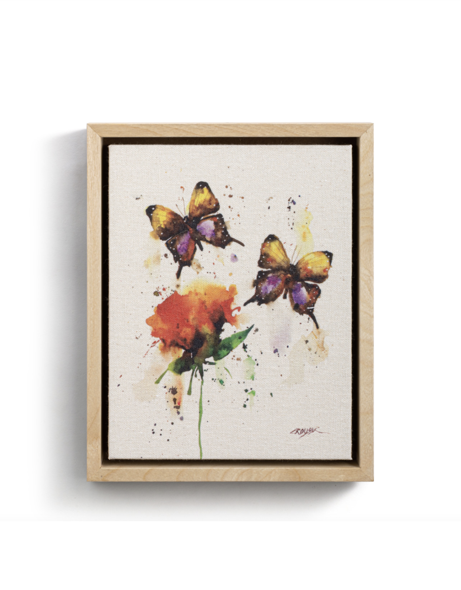 Demdaco Butterfly Pair Framed Canvas Wall Art