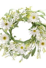 Meravic 19" Marguerite Daisy Mini Wreath