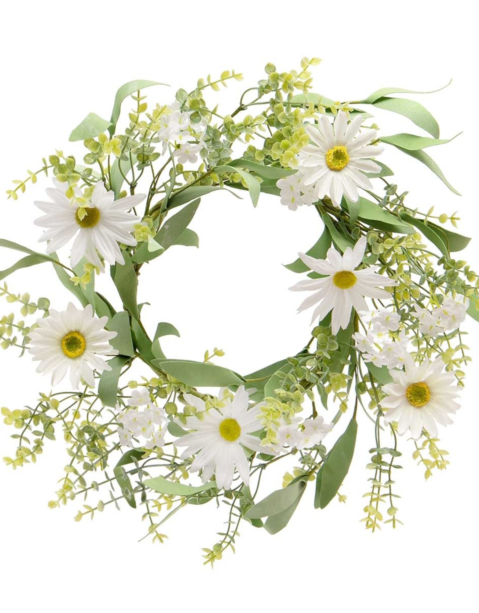 Meravic 19" Marguerite Daisy Mini Wreath