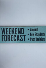 Sawdust City Weekend Forecast Sign