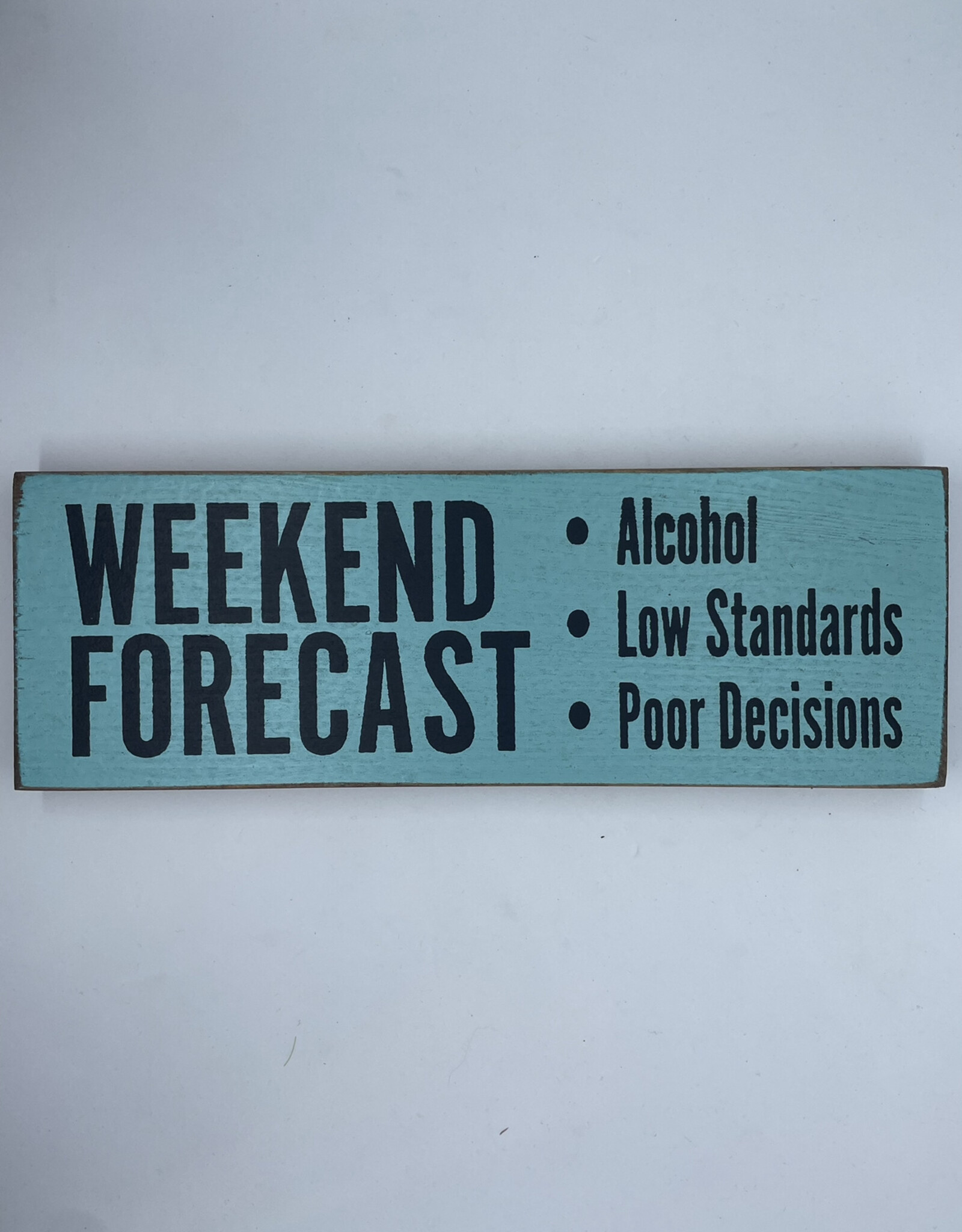 Sawdust City Weekend Forecast Sign