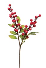 Meravic 14" Christmas Red Berry Pik w/ Leaves