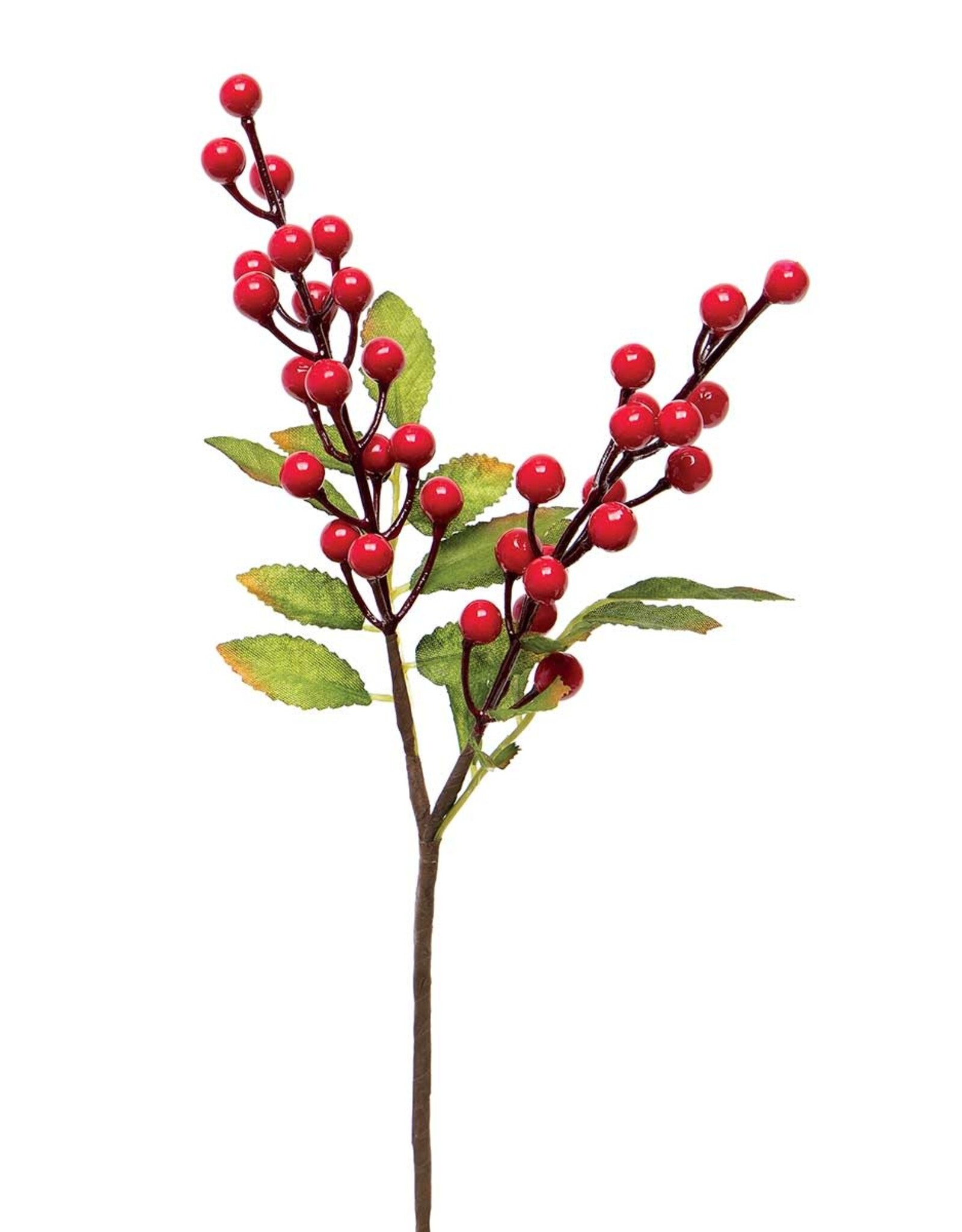 Meravic 14" Christmas Red Berry Pik w/ Leaves