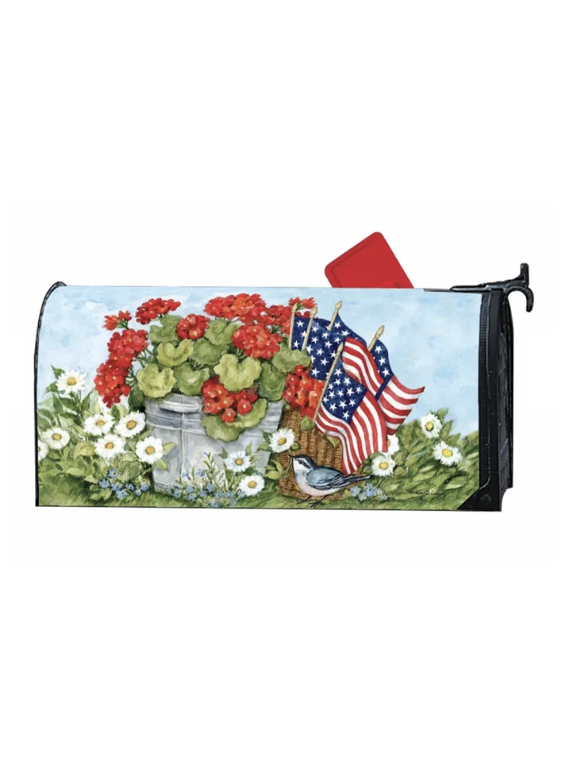 Flags and FlowersLarge Mailbox Cover Cabin Creations