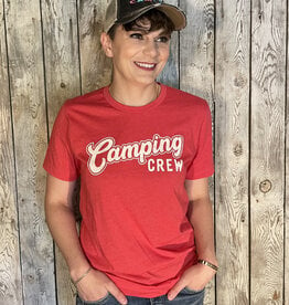 Oat Collective Camping Crew Graphic T-Shirt - Heather Red