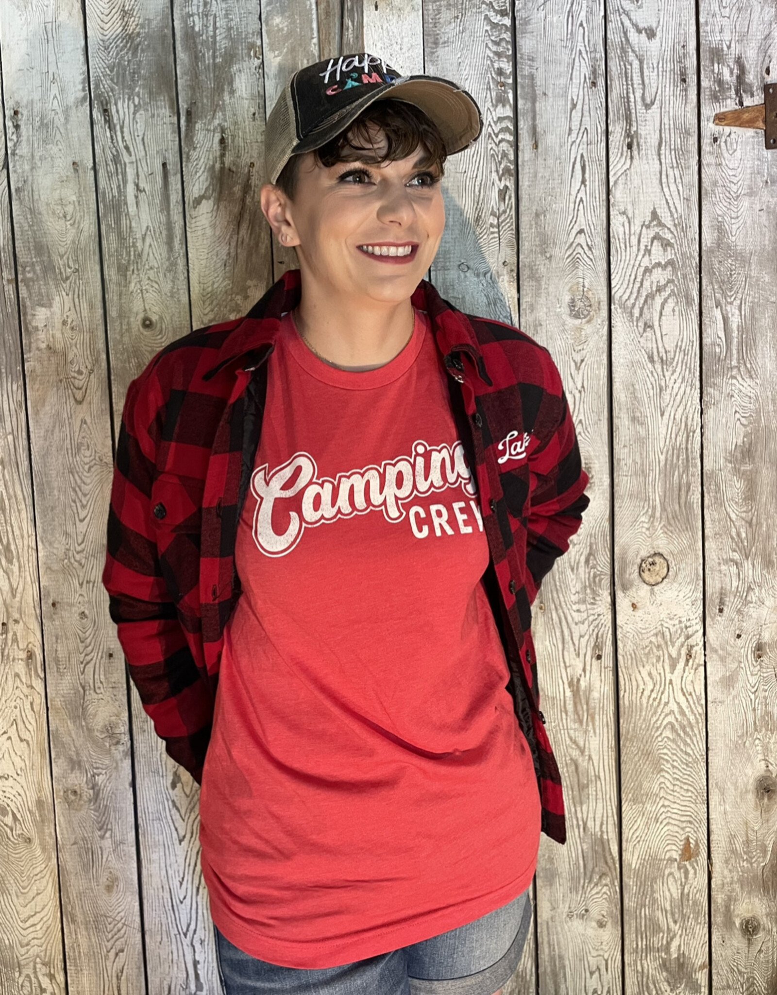 Oat Collective Camping Crew Graphic T-Shirt - Heather Red