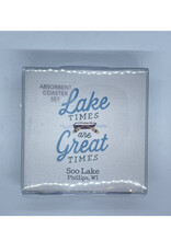 Demdaco Lake Times Are Great Times Coaster Set - Soo Lake