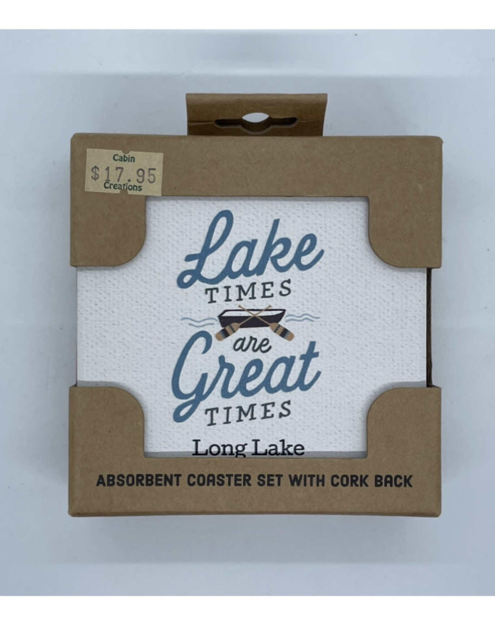 Demdaco Lake Times Are Great Times Coaster Set - Long Lake