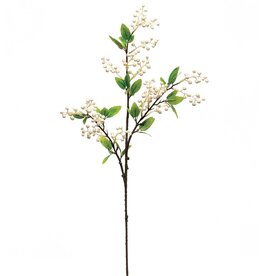 Meravic SALE 33" Cream Nandina Berry Spray w/ Leaves