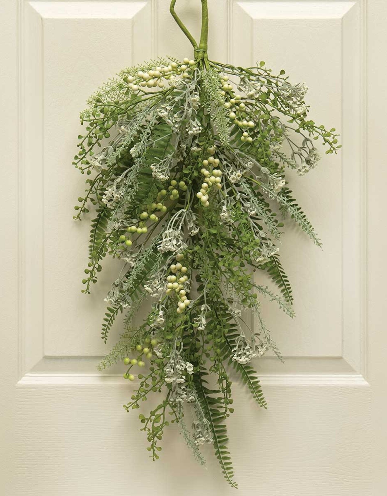 Meravic 30" Savannah Fern Bough with Cream/Green Berries