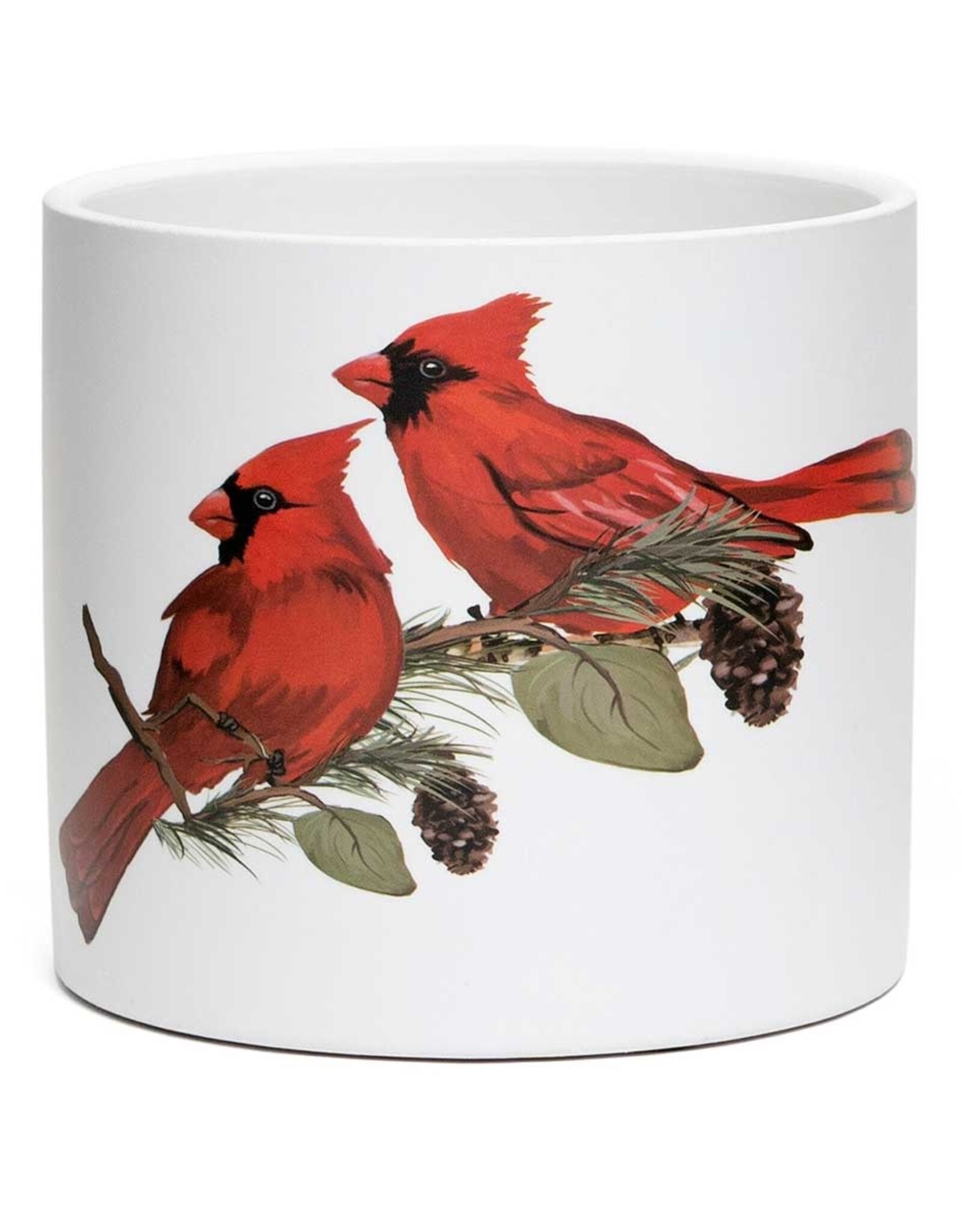 Meravic SALE 5.25" Cardinal Duo on Branch Pot