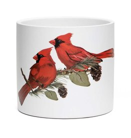 Meravic SALE 5.25" Cardinal Duo on Branch Pot