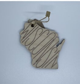 Zootility SALE Cutout Ornament - Wisconsin