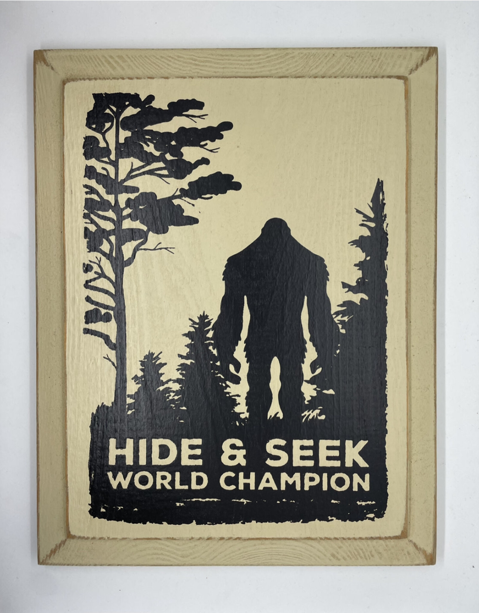 Sawdust City Hide & Seek World Champion Sign