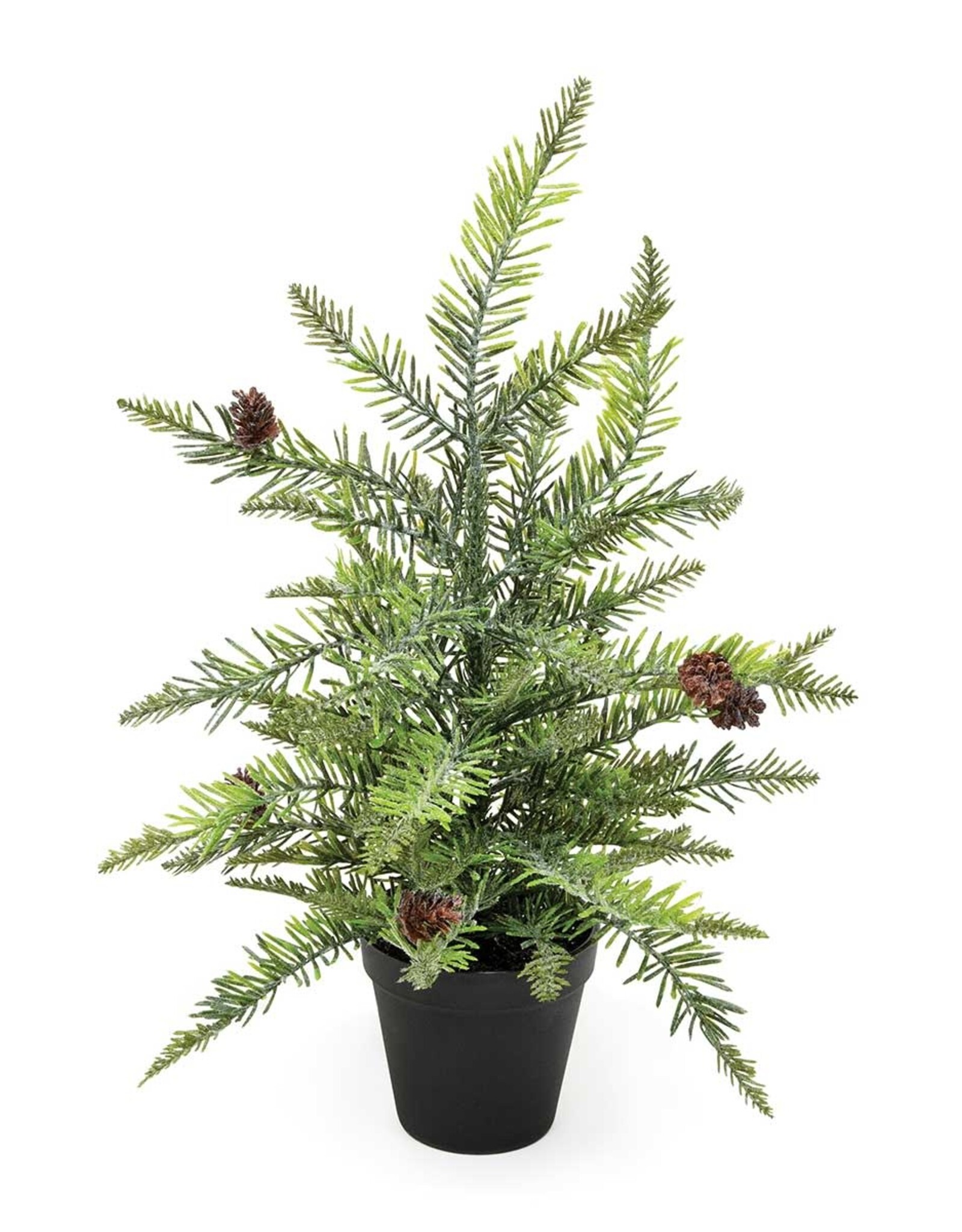 Meravic 19" Frosted Pine Tree w/ Pinecones in Pot